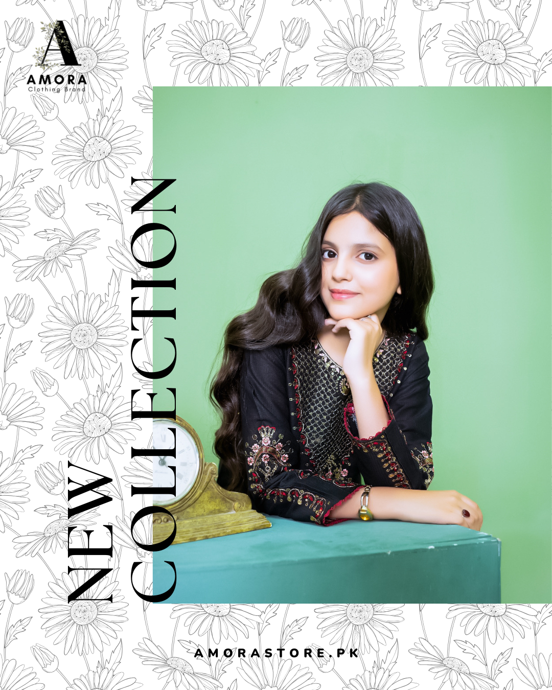 Amora 2 Pcs Stitched Embroidered Suit AS-1592