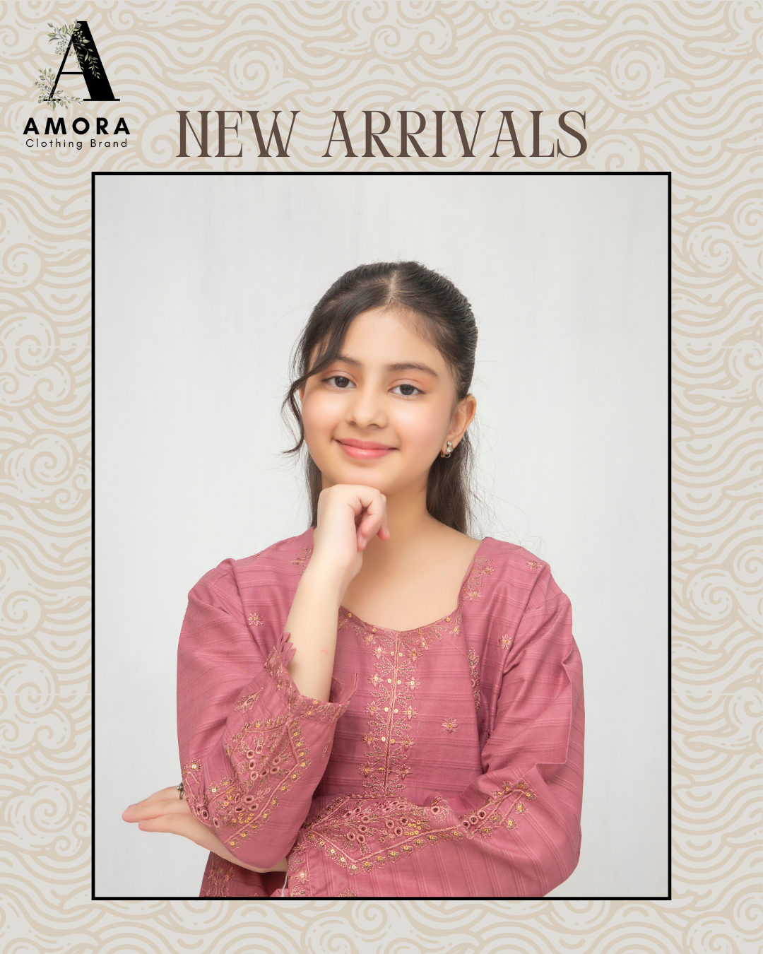 Amora 2 Pcs Stitched Embroidered Suit AS-1540