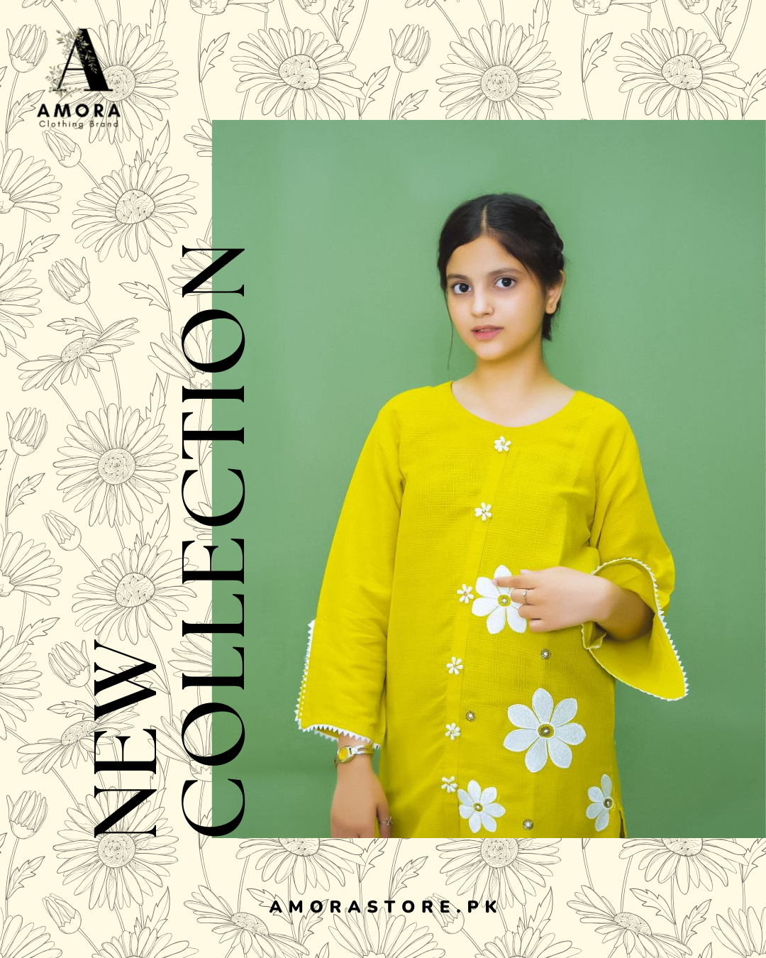 Amora 2 Pcs Stitched Embroidered Suit AS-1568