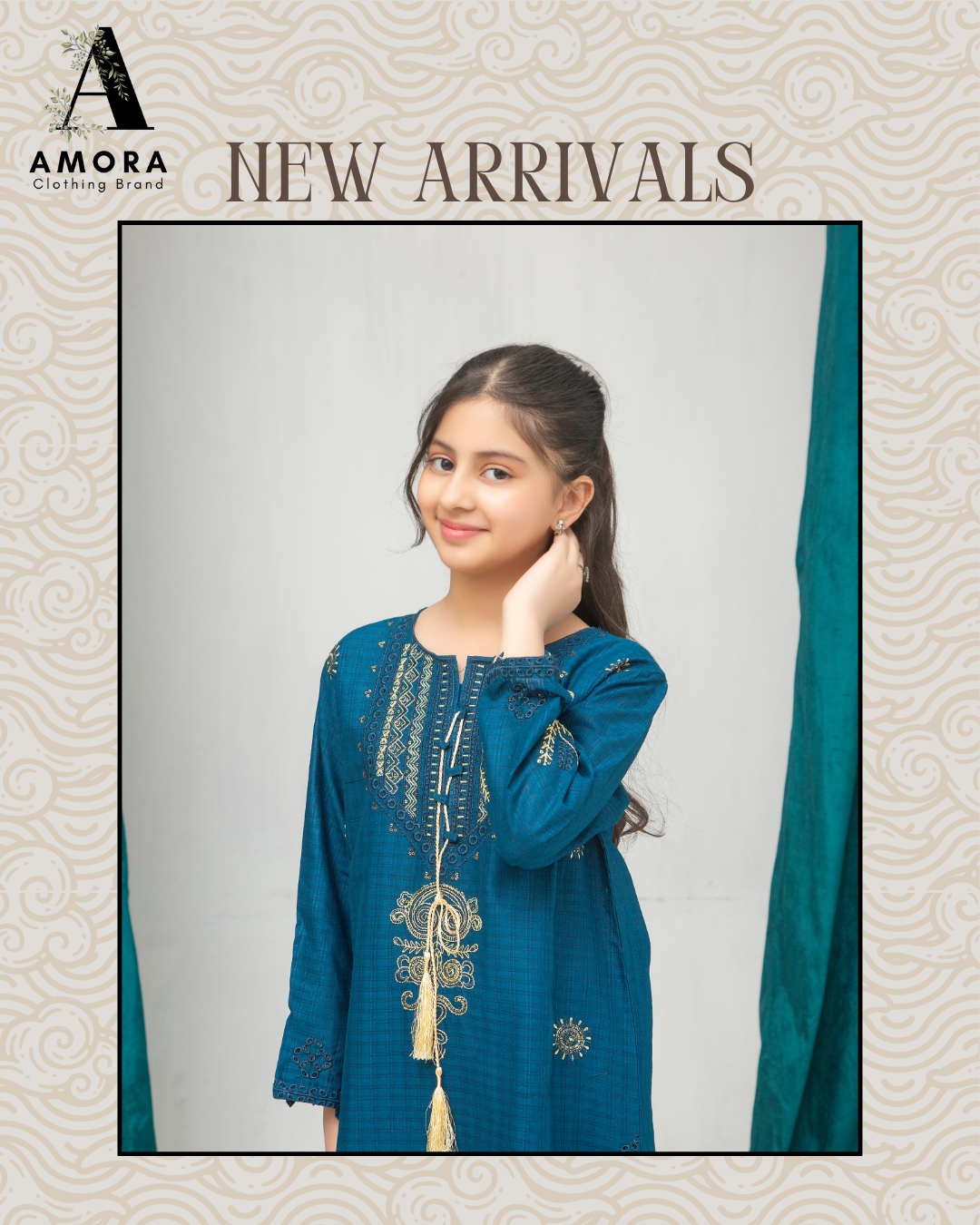 Amora 2 Pcs Stitched Embroidered Suit AS-1460