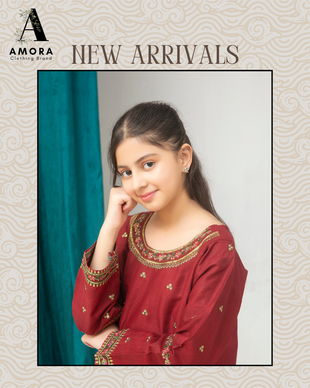 Amora 2 Pcs Stitched Embroidered Suit AS-1489