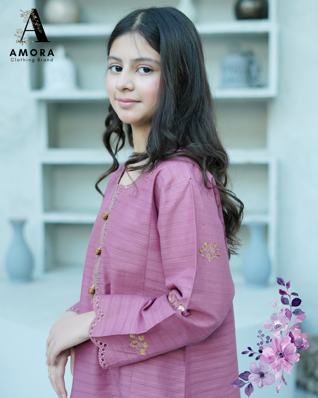 Amora 2 Pcs Stitched Embroidered Suit AS-1529