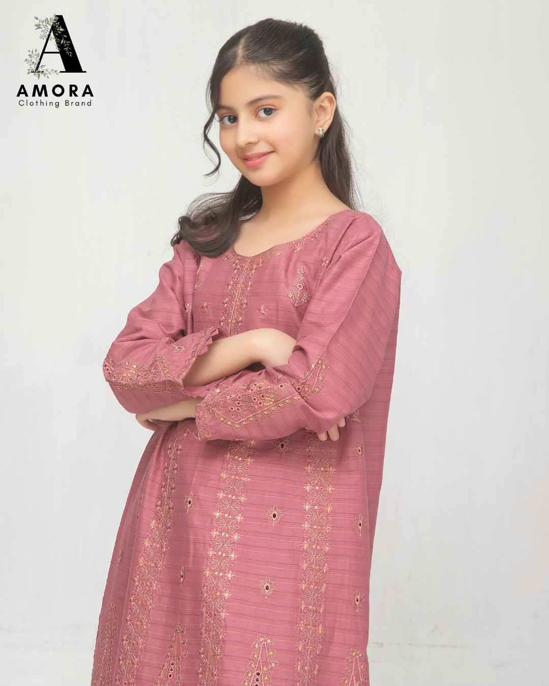 Amora 2 Pcs Stitched Embroidered Suit AS-1540