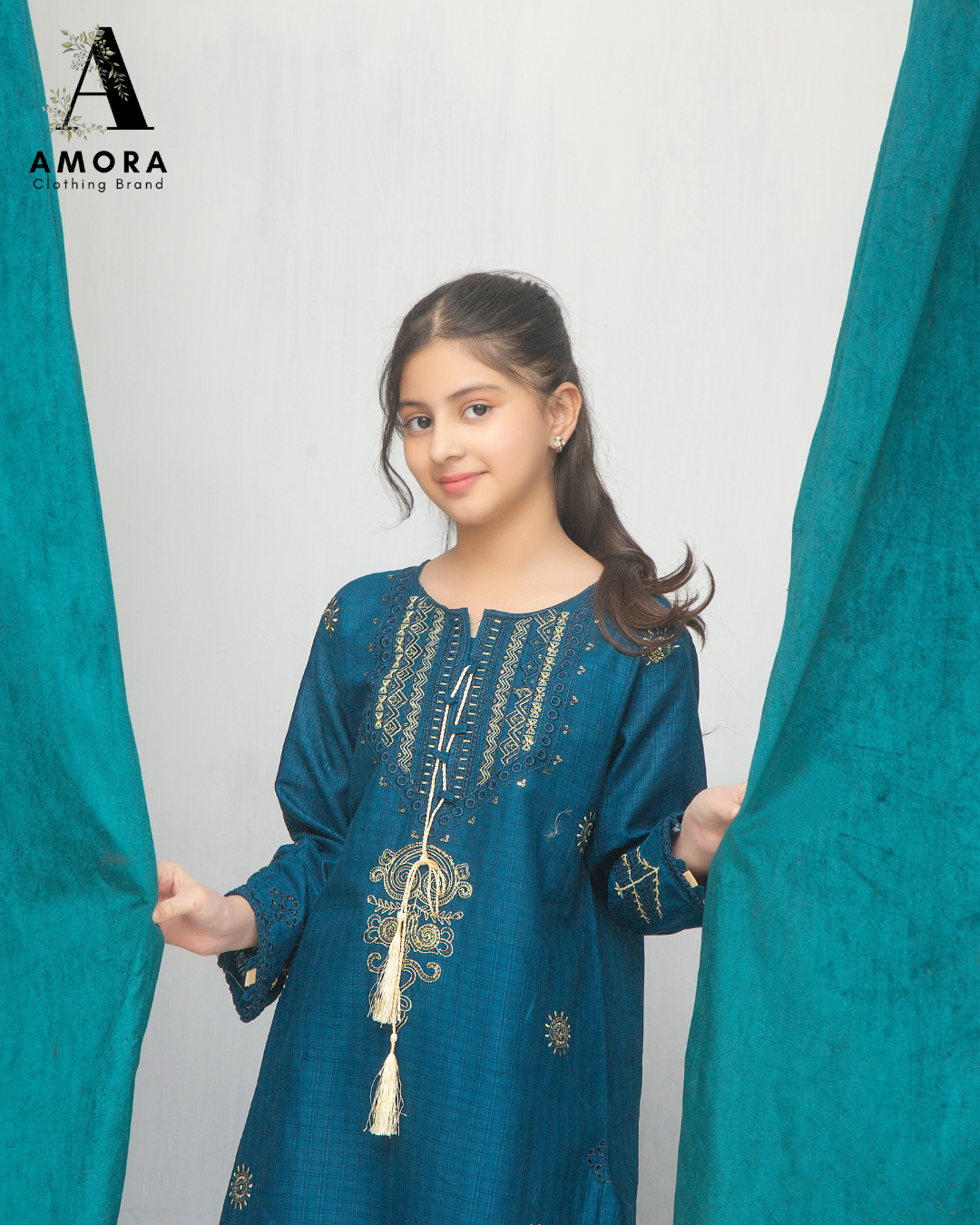 Amora 2 Pcs Stitched Embroidered Suit AS-1460