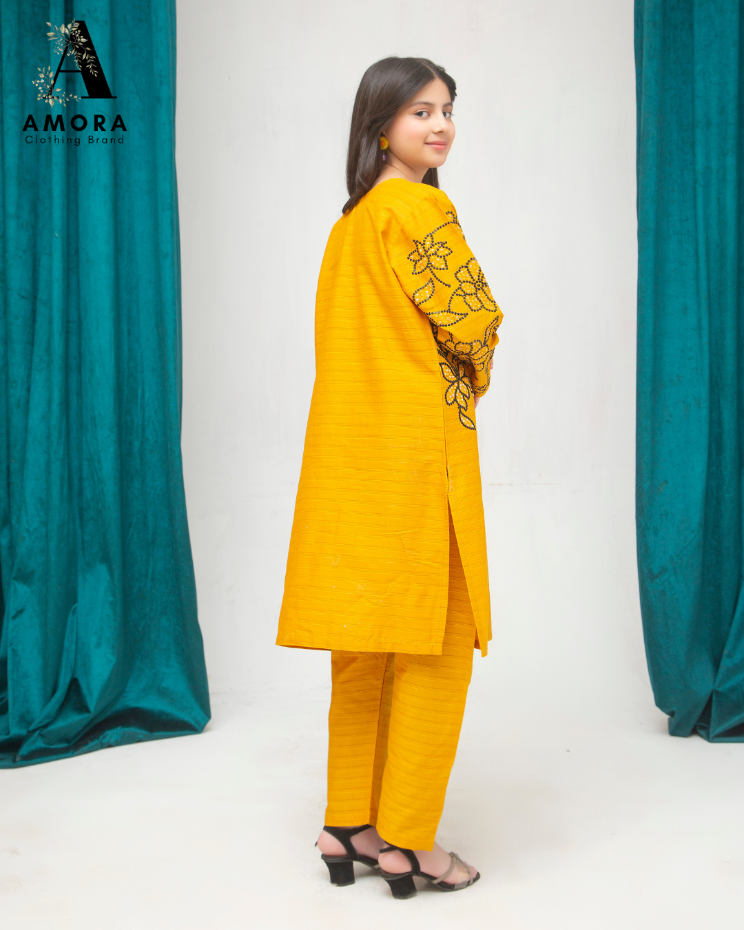 Amora 2 Pcs Stitched Embroidered Suit AS-1535