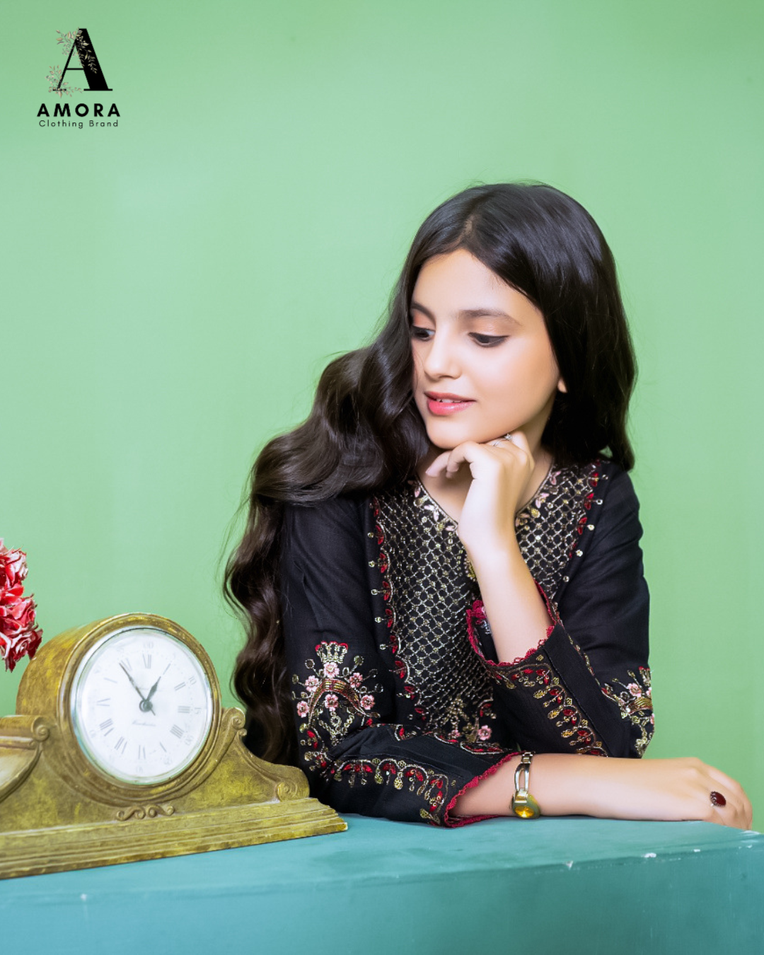 Amora 2 Pcs Stitched Embroidered Suit AS-1592