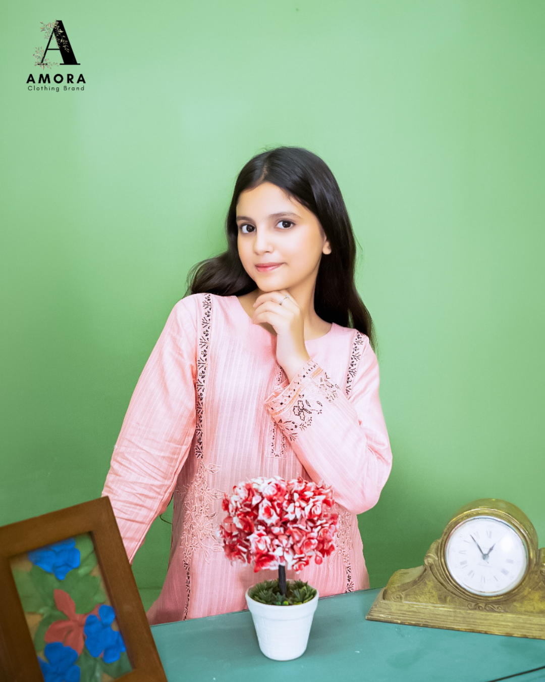 Amora 2 Pcs Stitched Embroidered Suit AS-1587