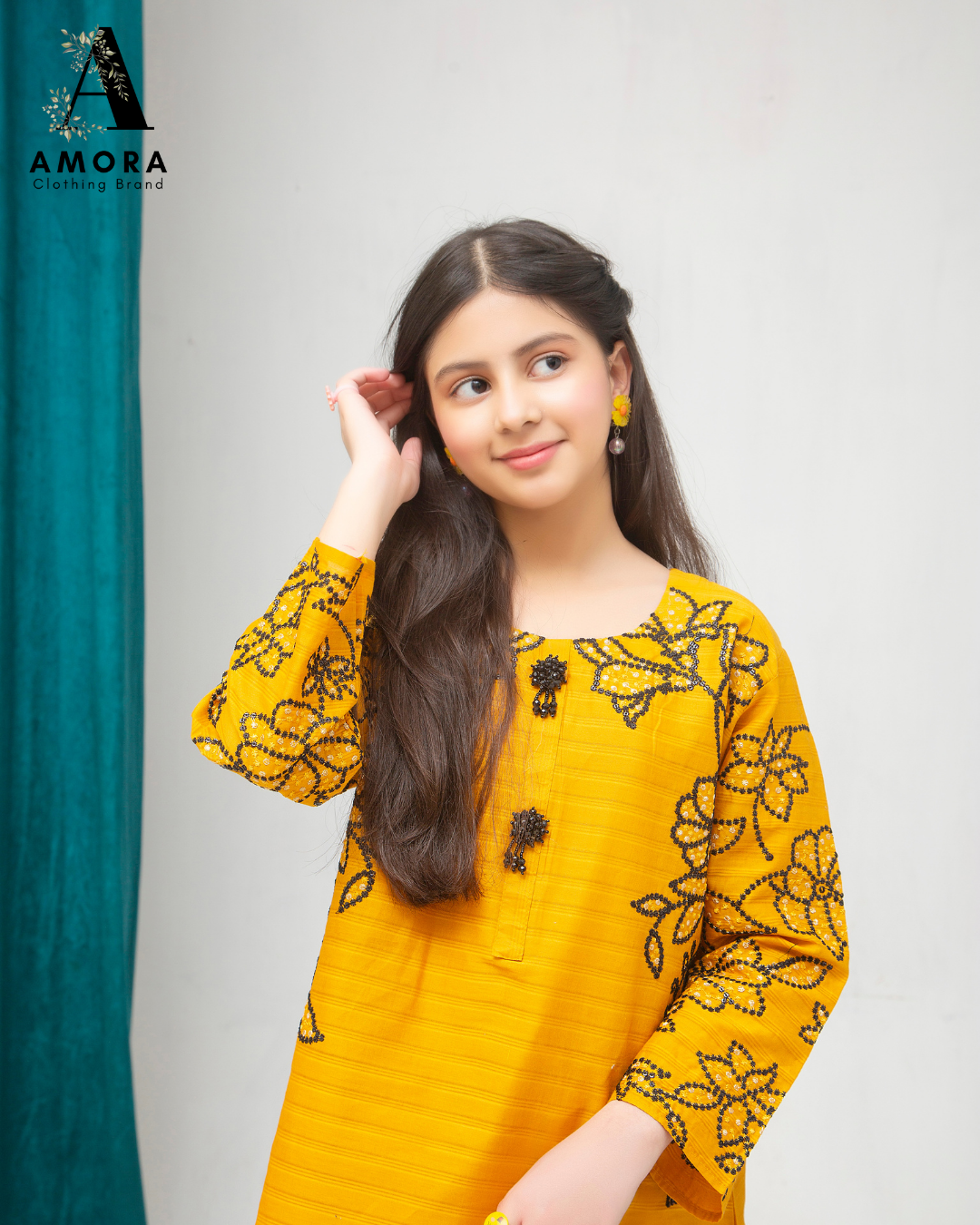 Amora 2 Pcs Stitched Embroidered Suit AS-1535