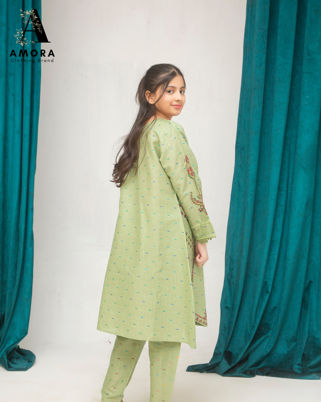 Amora 2 Pcs Stitched Embroidered Suit AS-1538