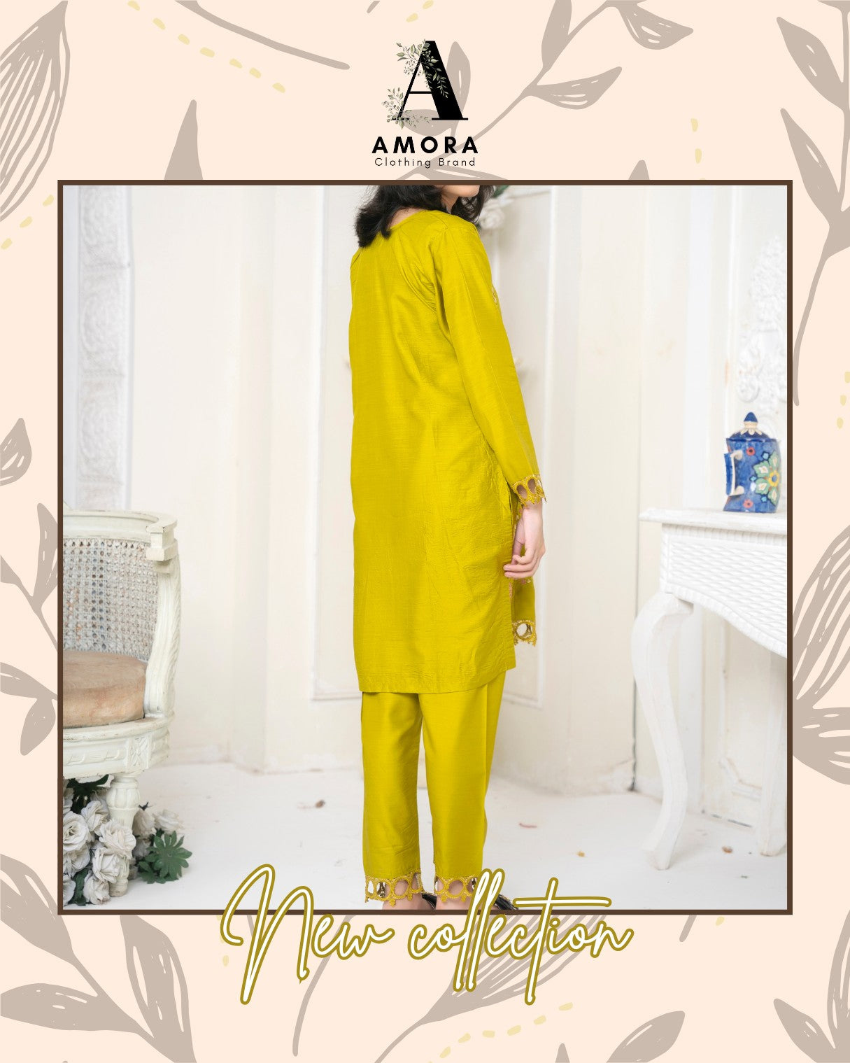 Amora 2 Pcs Stitched Embroidered Suit AS-1347