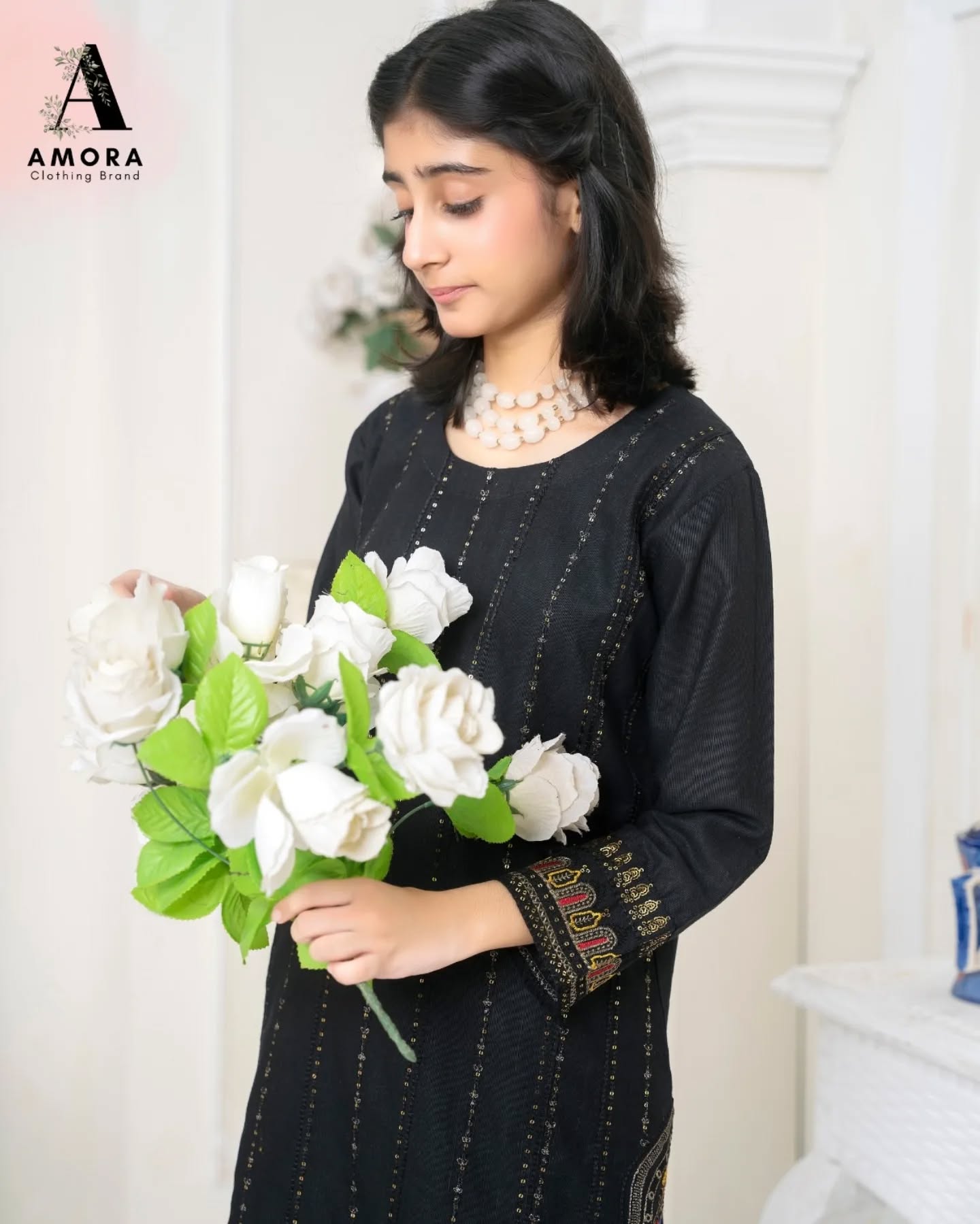 Amora 2 Pcs Stitched Embroidered Suit AS-1344
