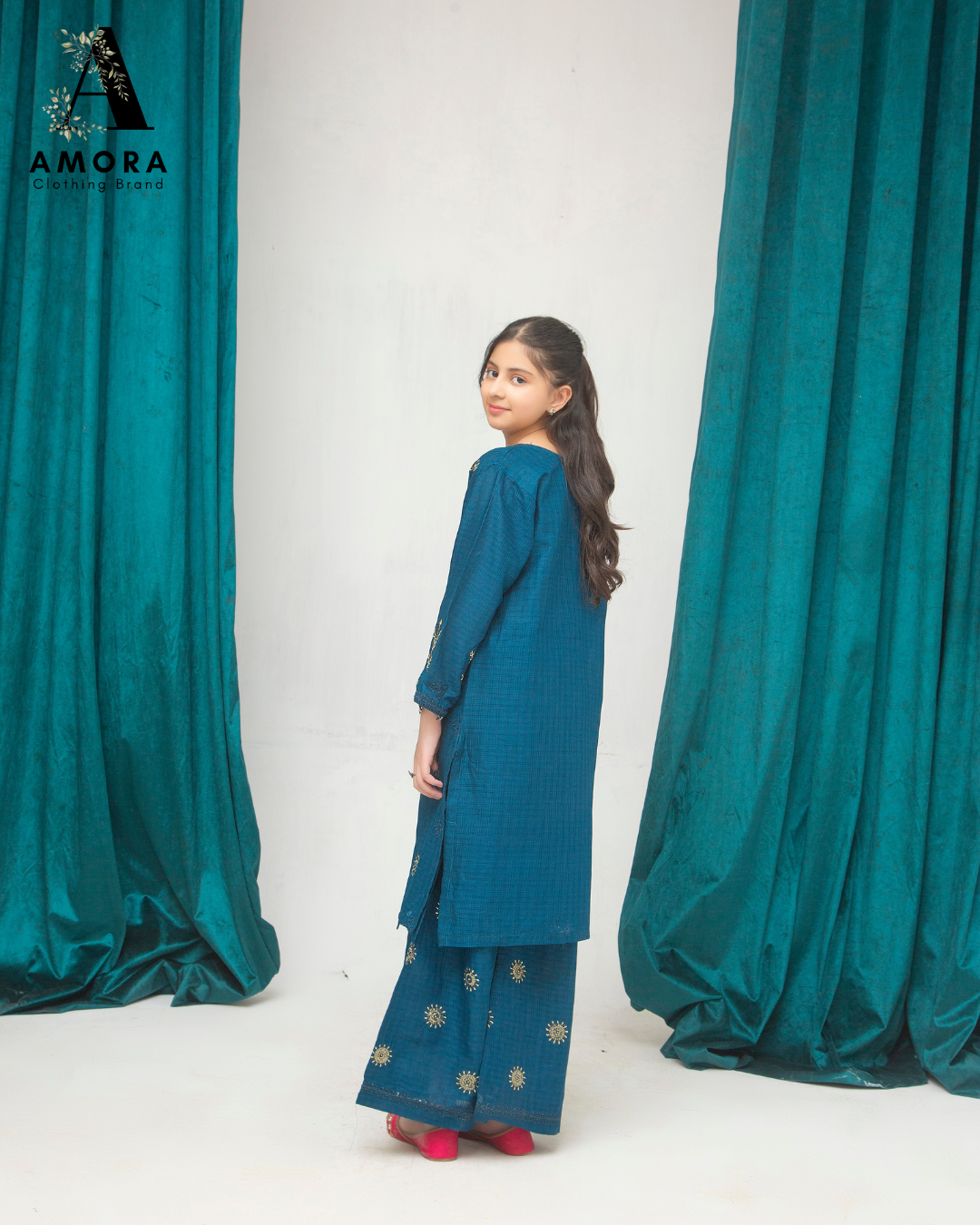 Amora 2 Pcs Stitched Embroidered Suit AS-1460