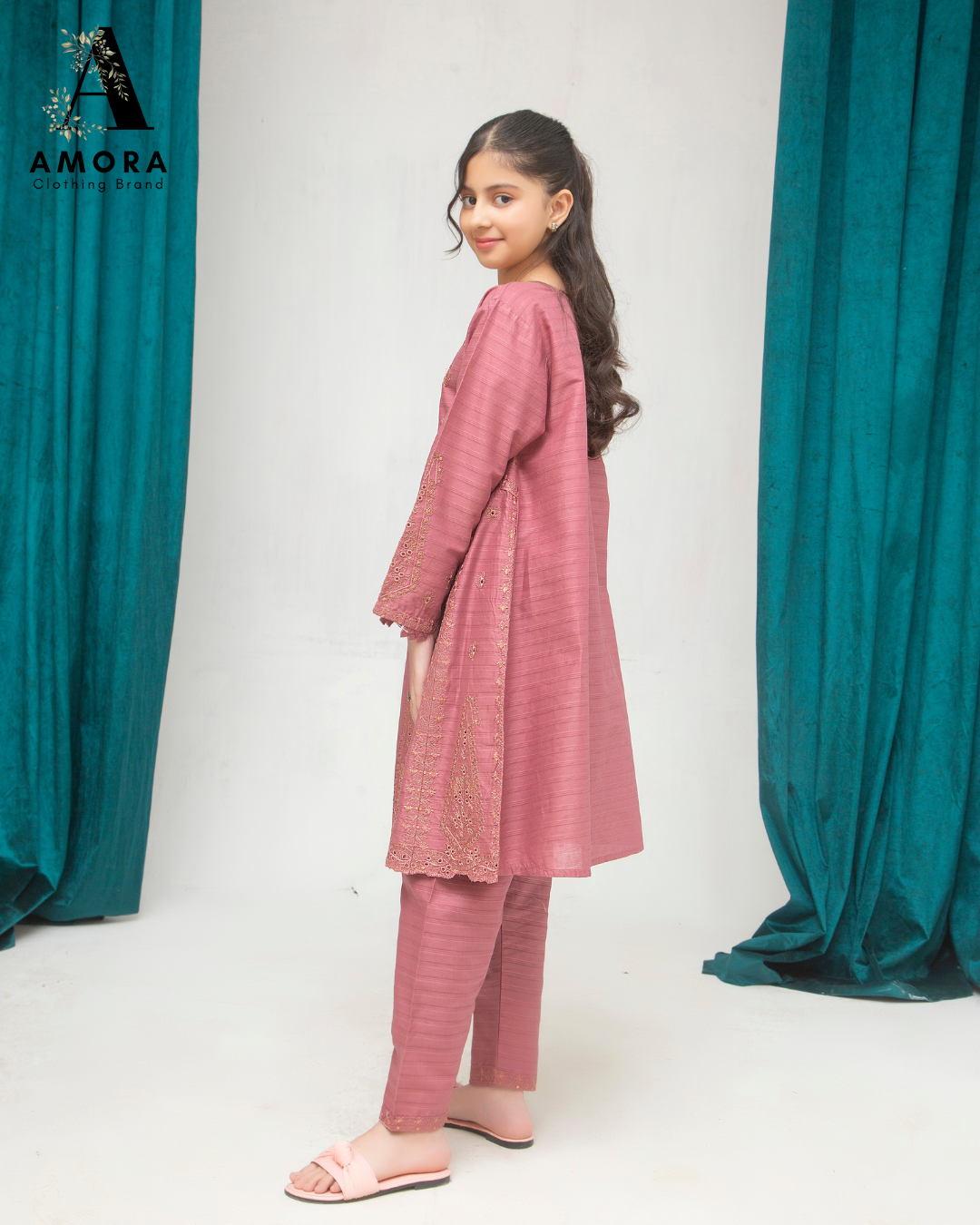 Amora 2 Pcs Stitched Embroidered Suit AS-1540
