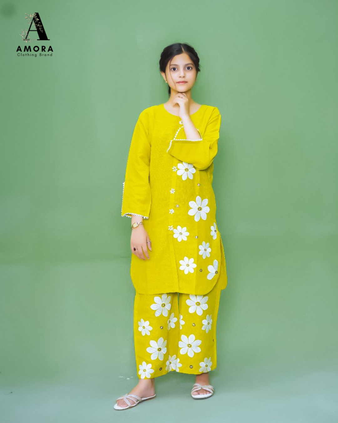 Amora 2 Pcs Stitched Embroidered Suit AS-1568