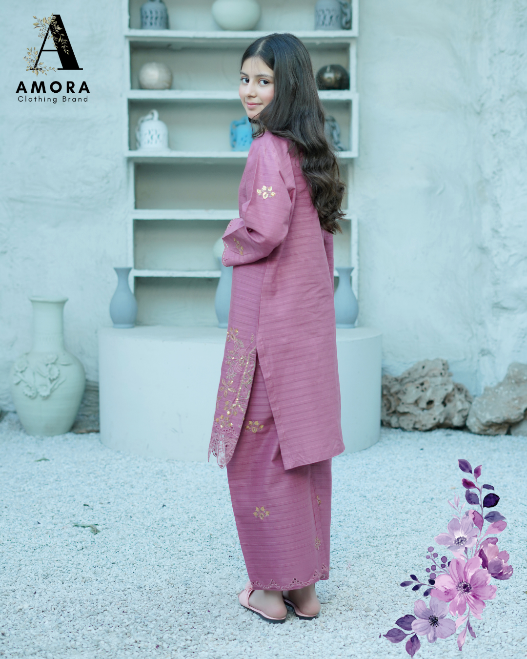 Amora 2 Pcs Stitched Embroidered Suit AS-1529