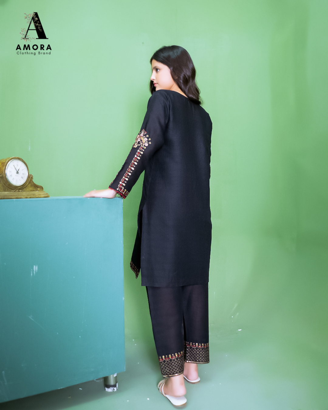 Amora 2 Pcs Stitched Embroidered Suit AS-1592