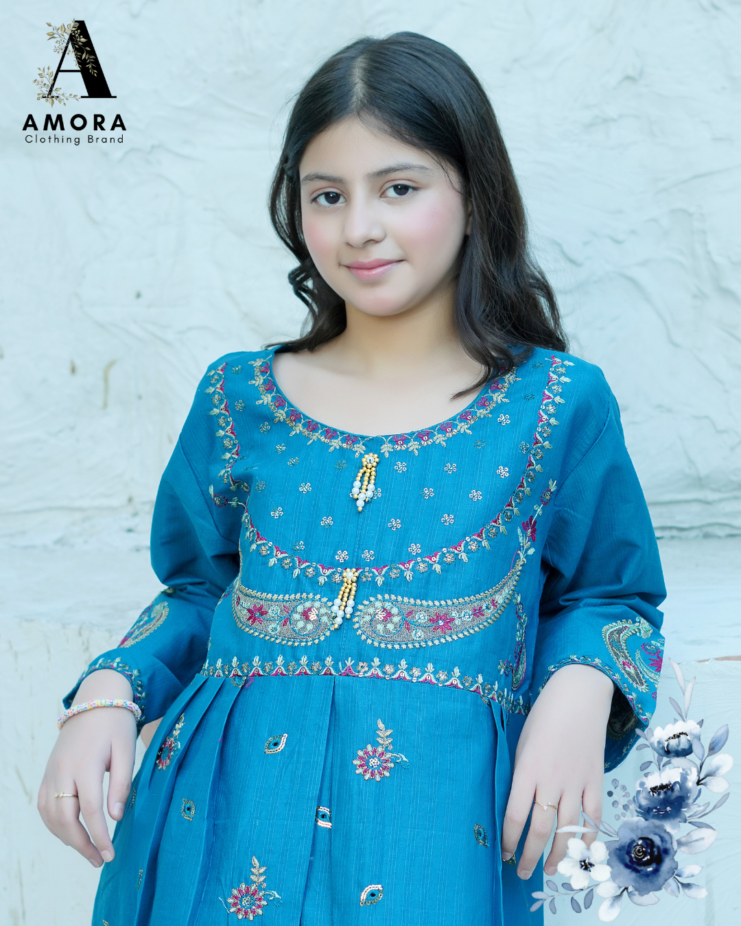 Amora 2 Pcs Stitched Embroidered Suit AS-1534
