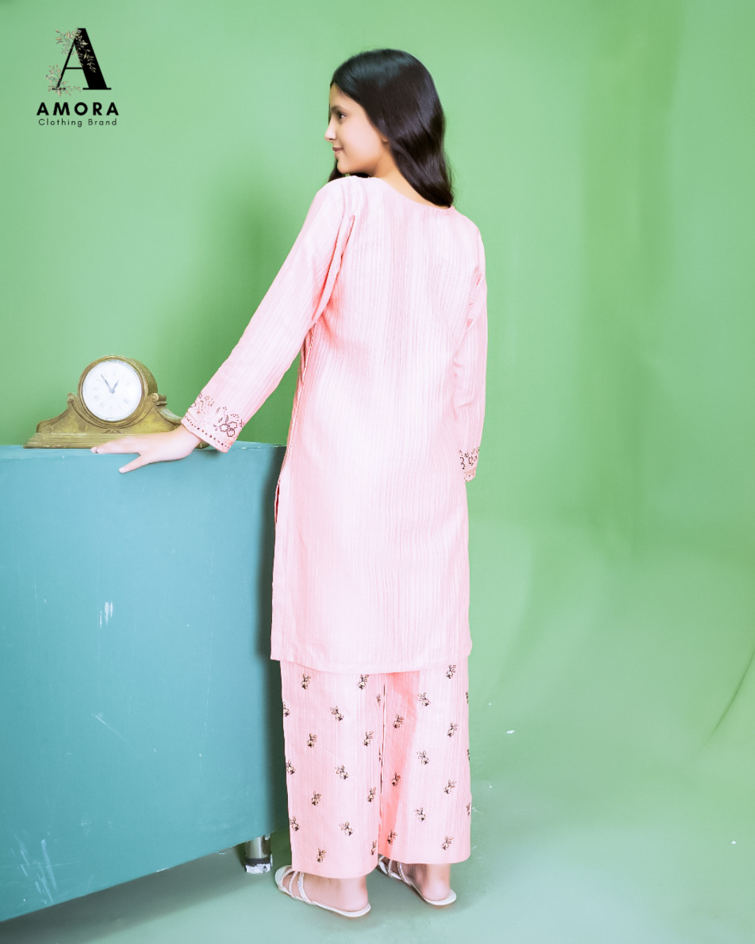 Amora 2 Pcs Stitched Embroidered Suit AS-1587