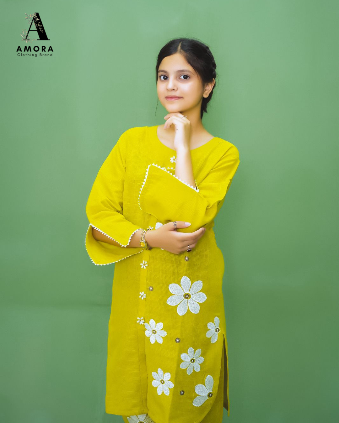 Amora 2 Pcs Stitched Embroidered Suit AS-1568