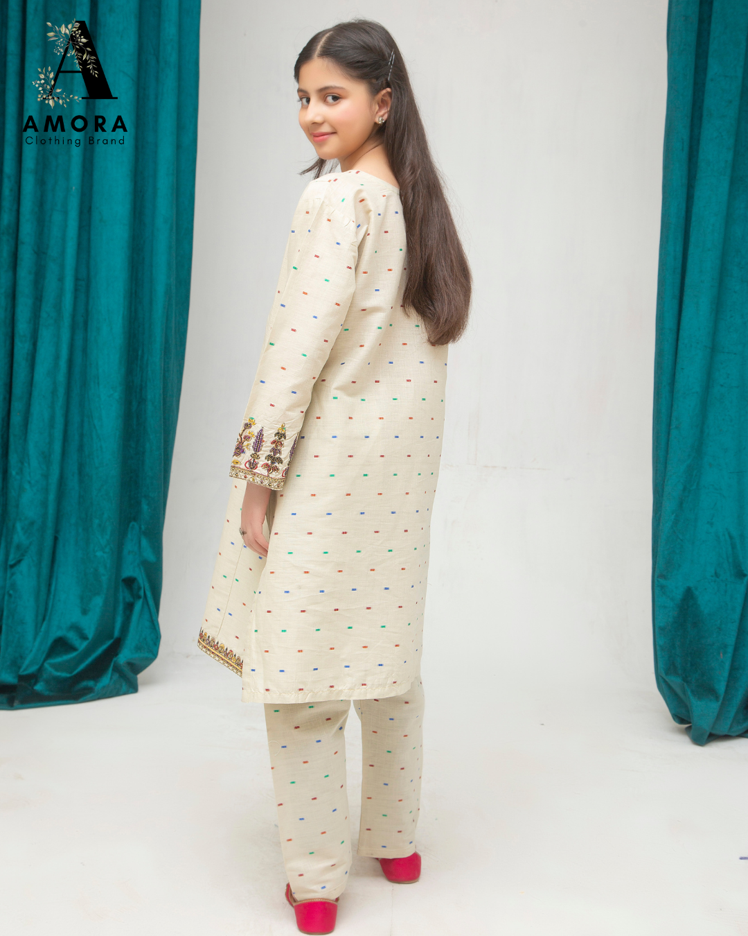 Amora 2 Pcs Stitched Embroidered Suit AS-1533