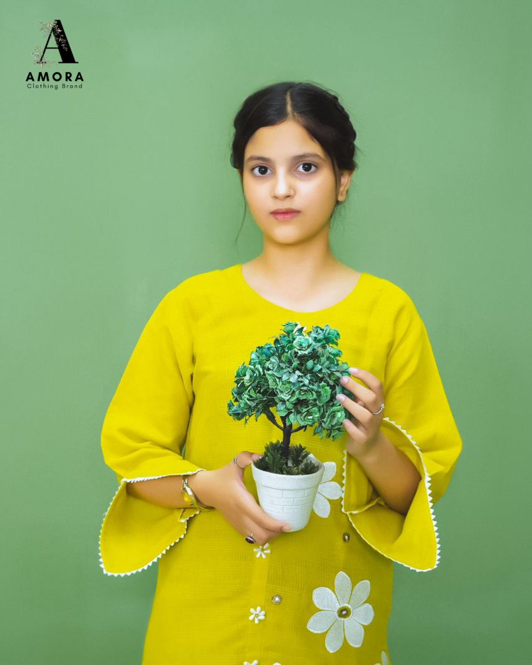 Amora 2 Pcs Stitched Embroidered Suit AS-1568