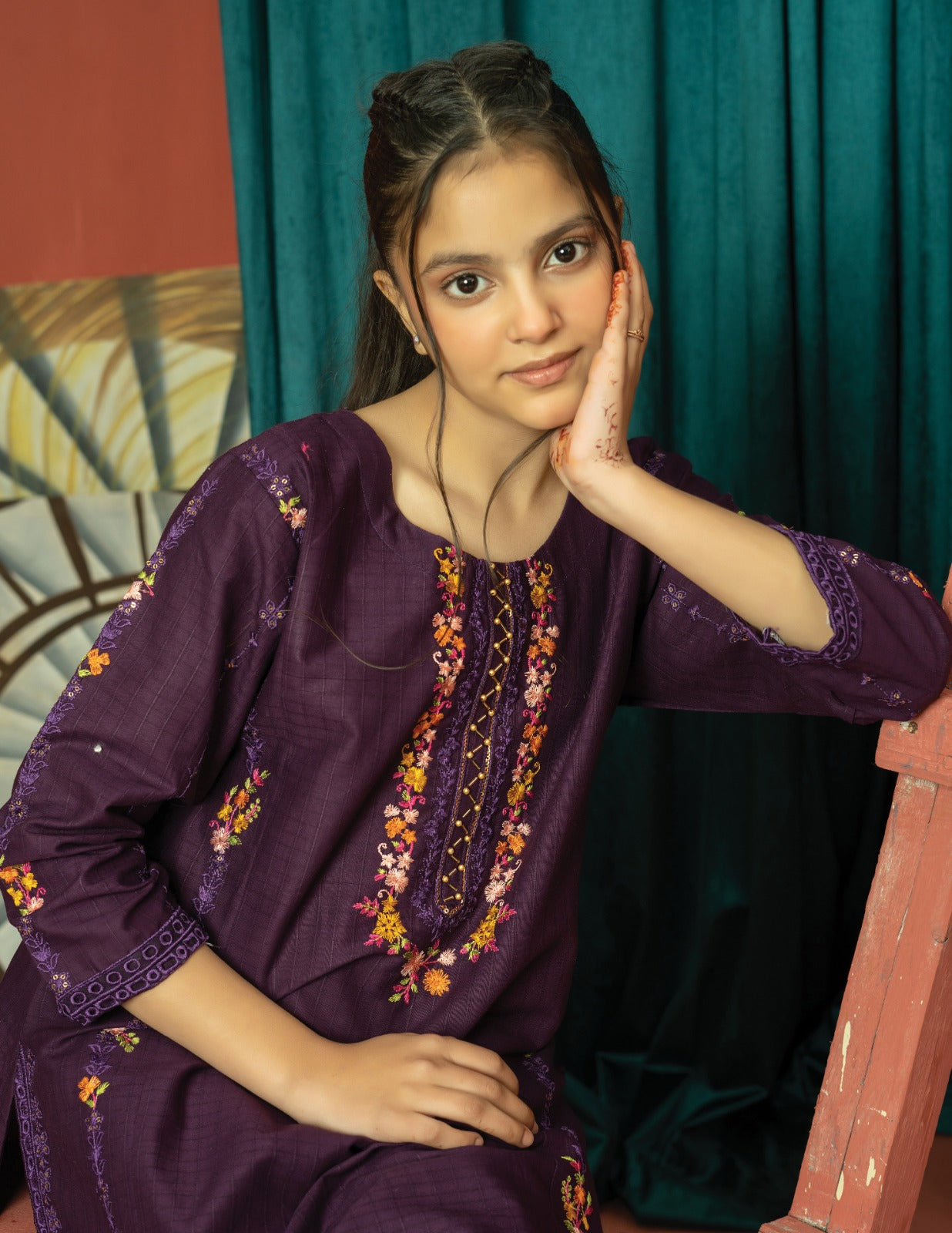 Amora 2 Pcs Stitched Embroidered Suit AS-1505