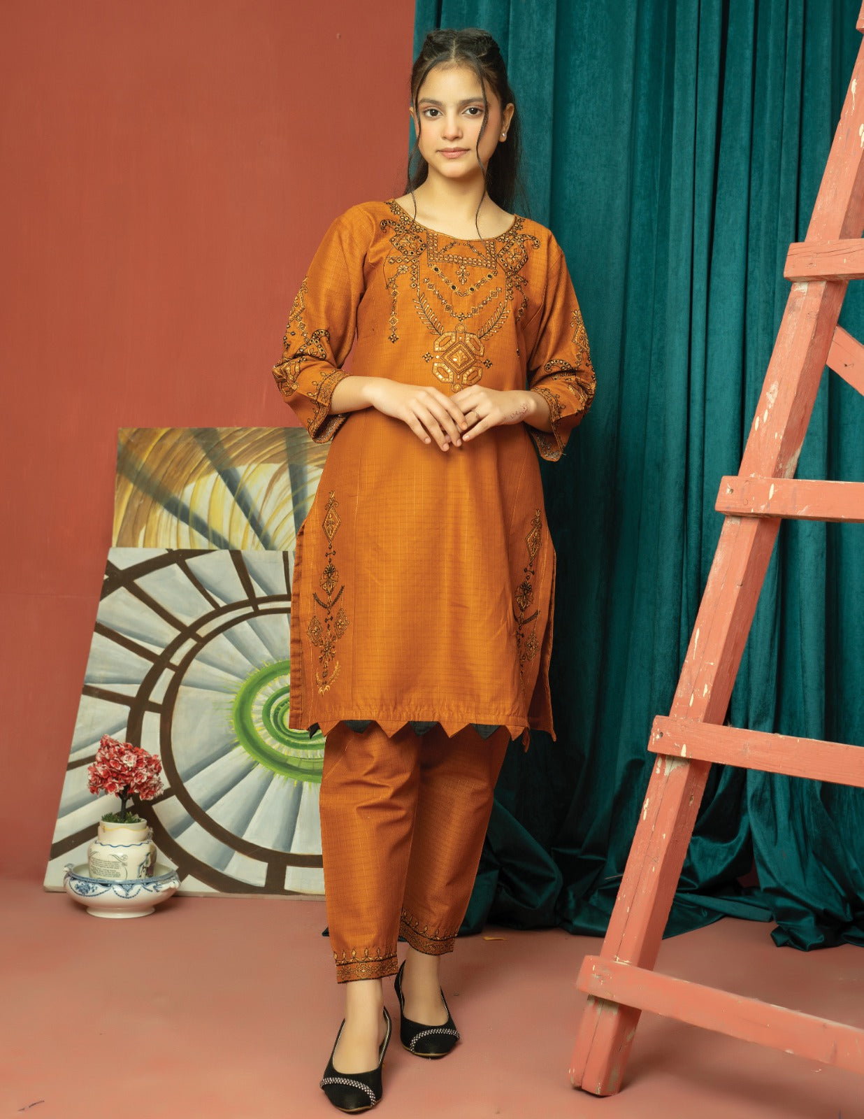 Amora 2 Pcs Stitched Embroidered Suit AS-1514