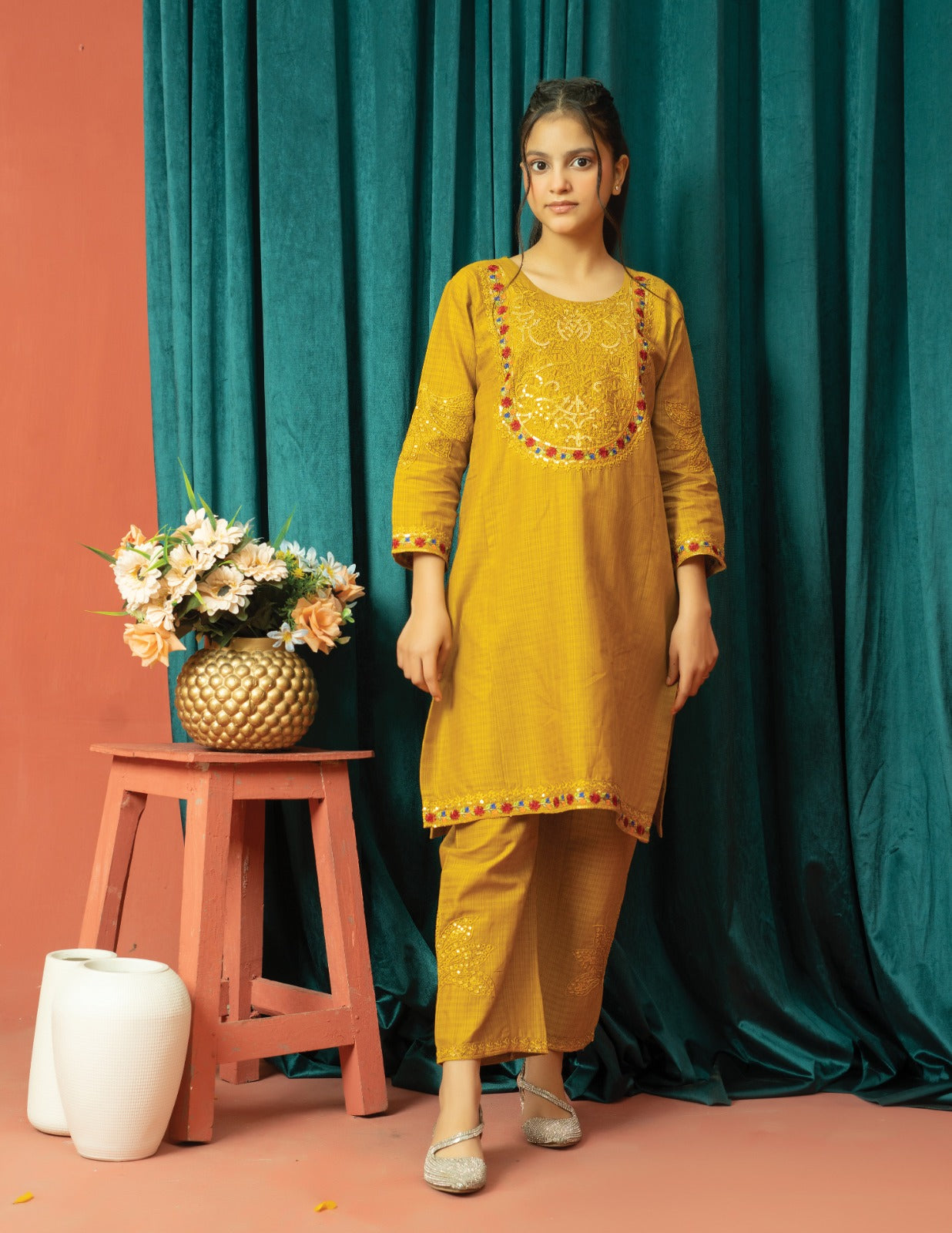 Amora 2 Pcs Stitched Embroidered Suit AS-1502