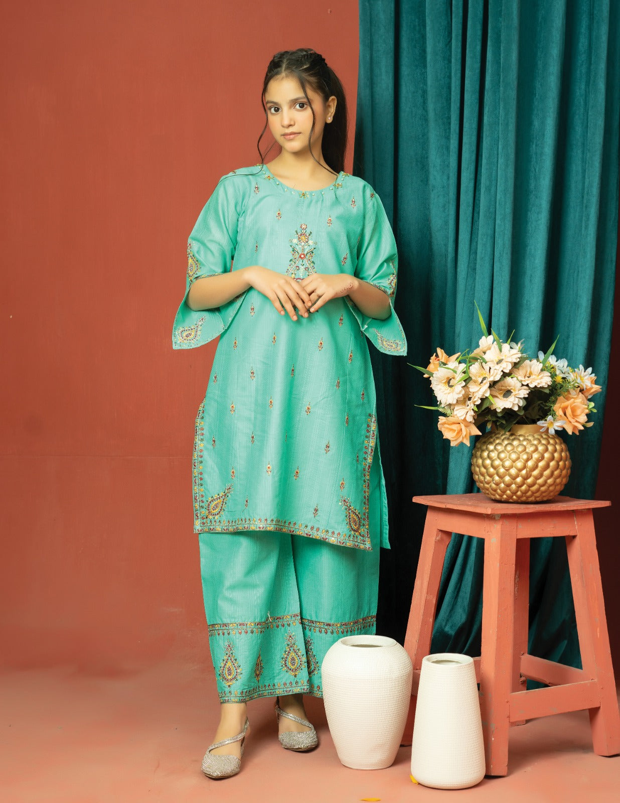 Amora 2 Pcs Stitched Embroidered Suit AS-1499