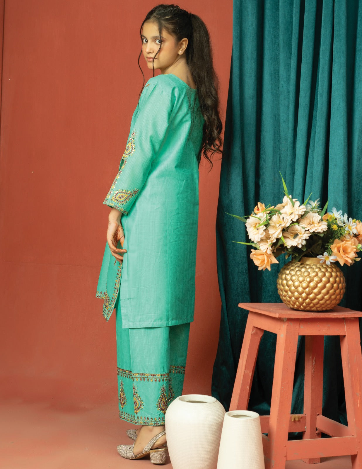 Amora 2 Pcs Stitched Embroidered Suit AS-1499