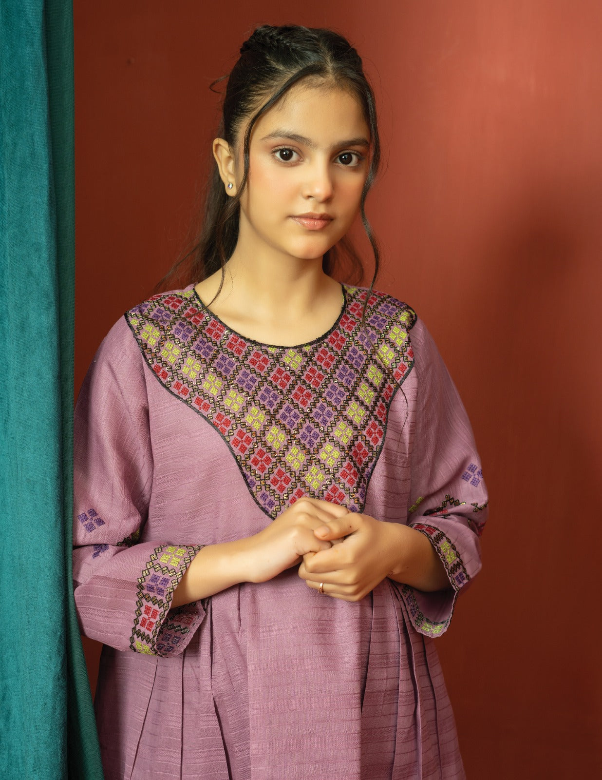 Amora 2 Pcs Stitched Embroidered Suit AS-1498