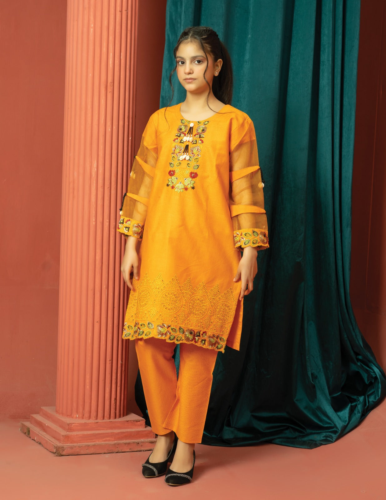 Amora 2 Pcs Stitched Embroidered Suit AS-1488