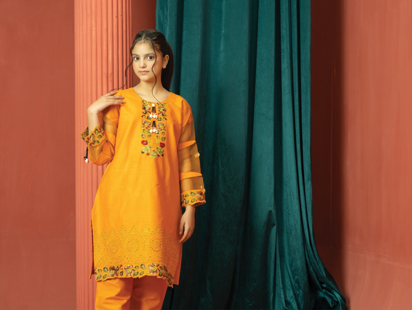 Amora 2 Pcs Stitched Embroidered Suit AS-1488