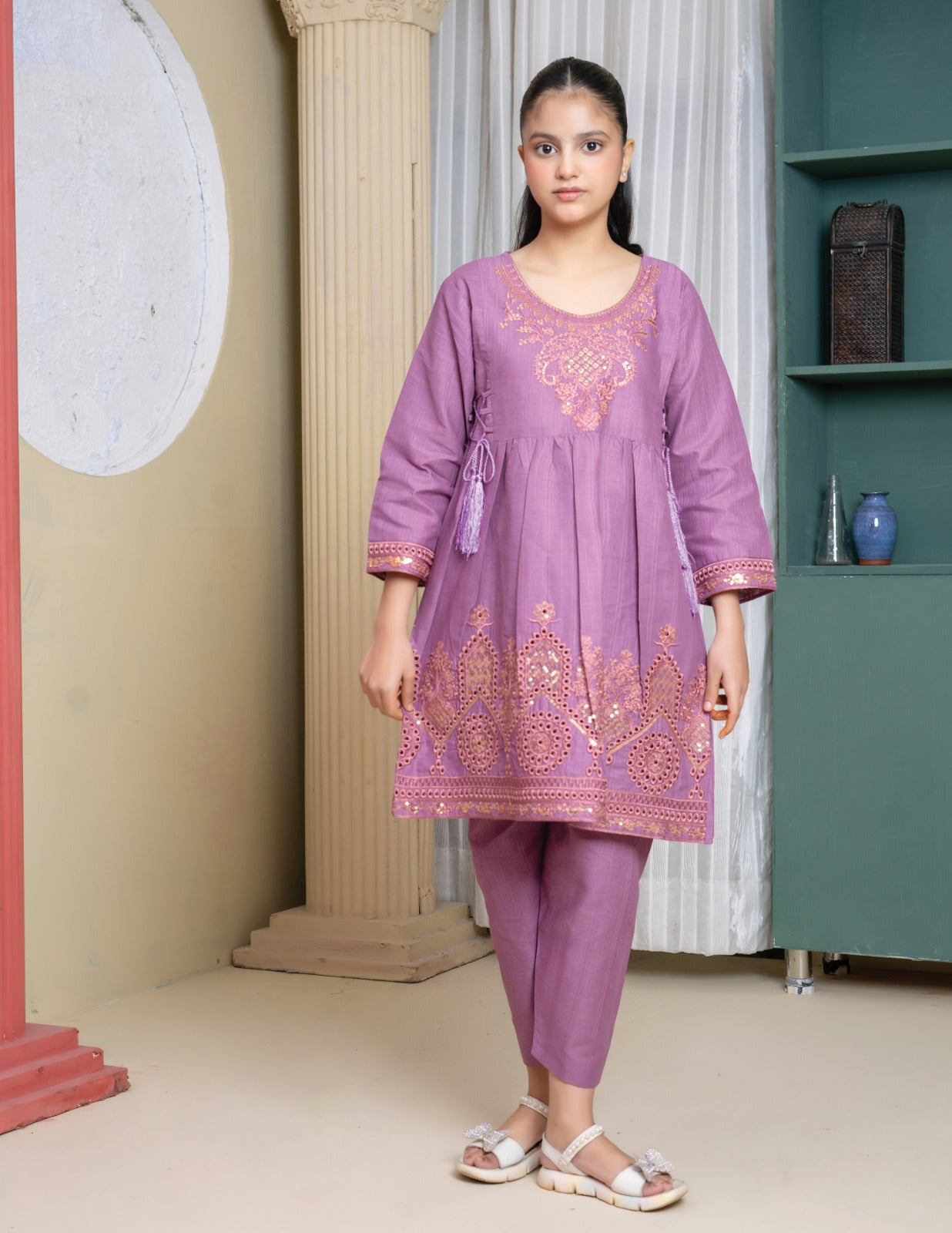 Amora 2 Pcs Stitched Embroidered Suit AS-1491