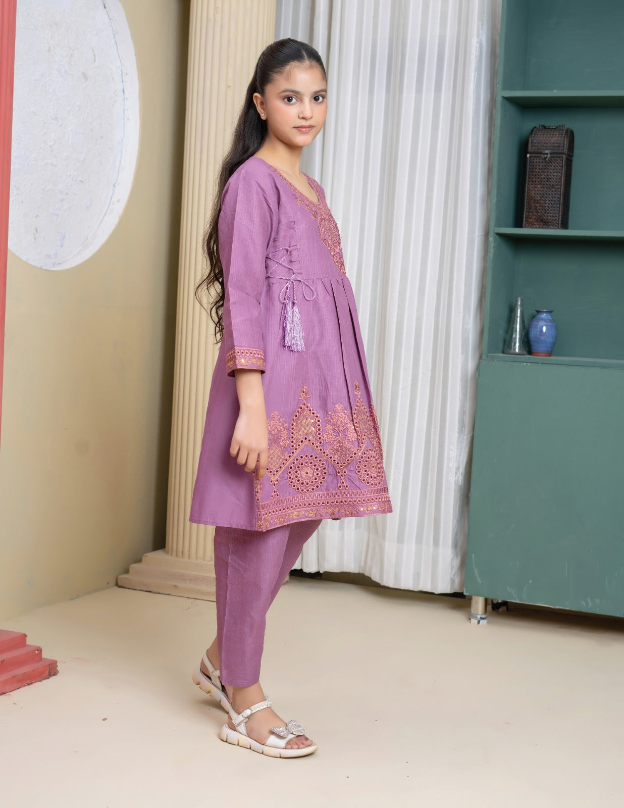 Amora 2 Pcs Stitched Embroidered Suit AS-1491