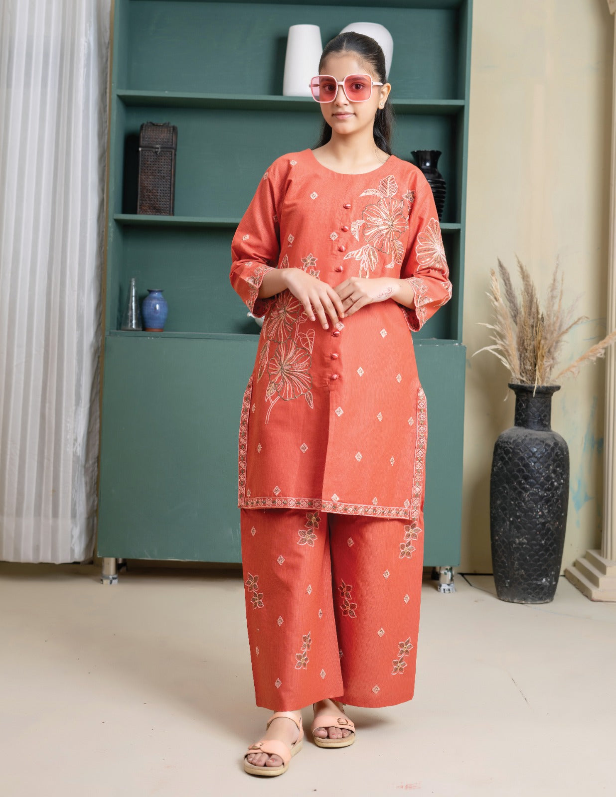 Amora 2 Pcs Stitched Embroidered Suit AS-1444