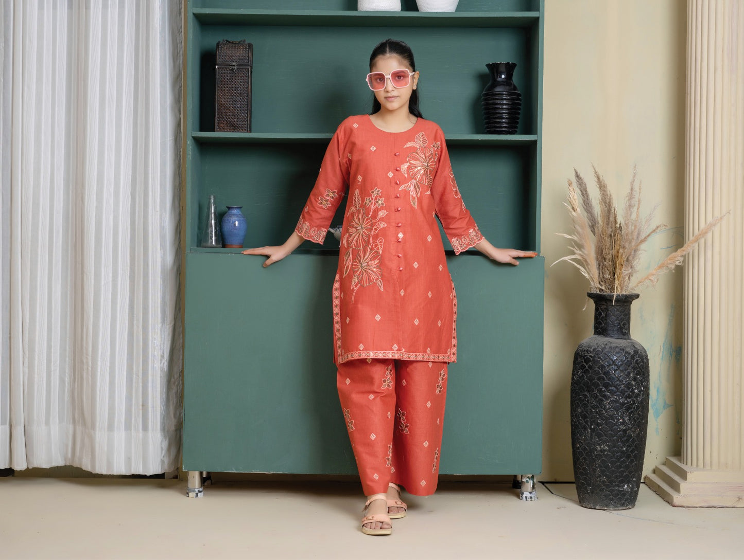 Amora 2 Pcs Stitched Embroidered Suit AS-1444
