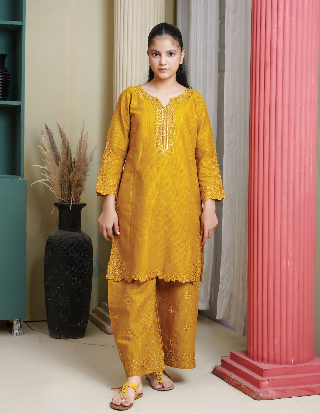 Amora 2 Pcs Stitched Embroidered Suit AS-1433
