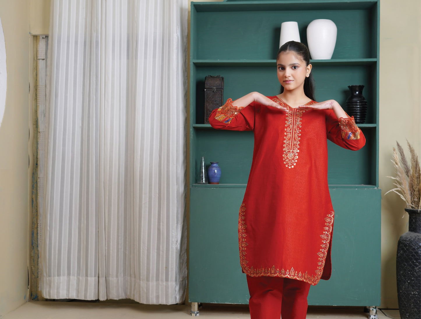 Amora 2 Pcs Stitched Embroidered Suit AS-1453