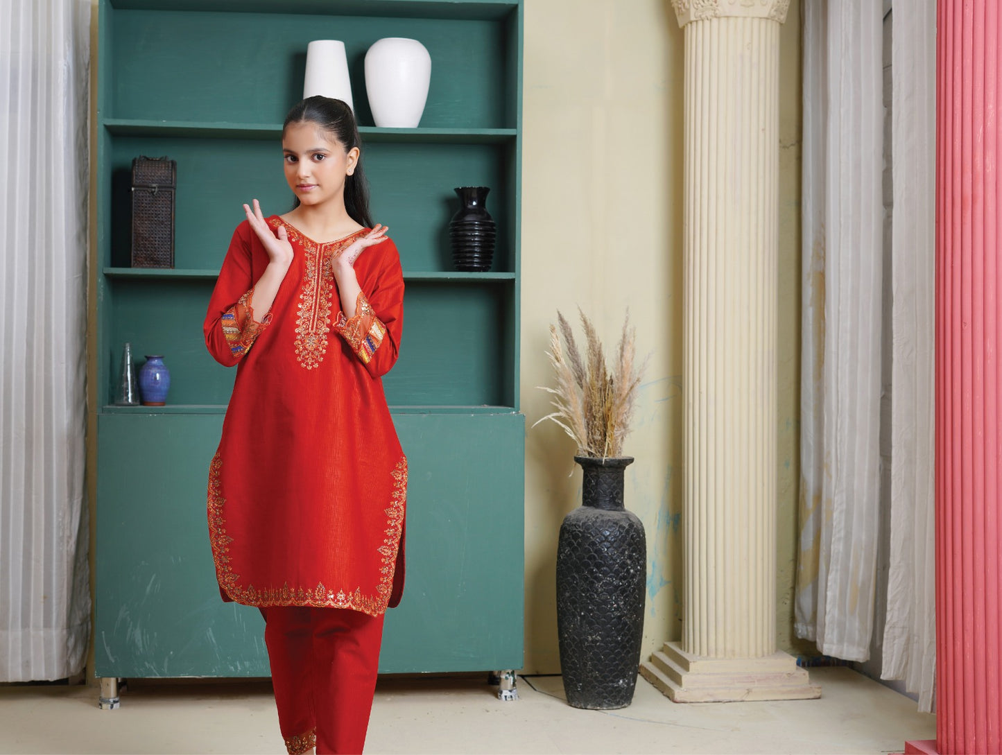 Amora 2 Pcs Stitched Embroidered Suit AS-1453