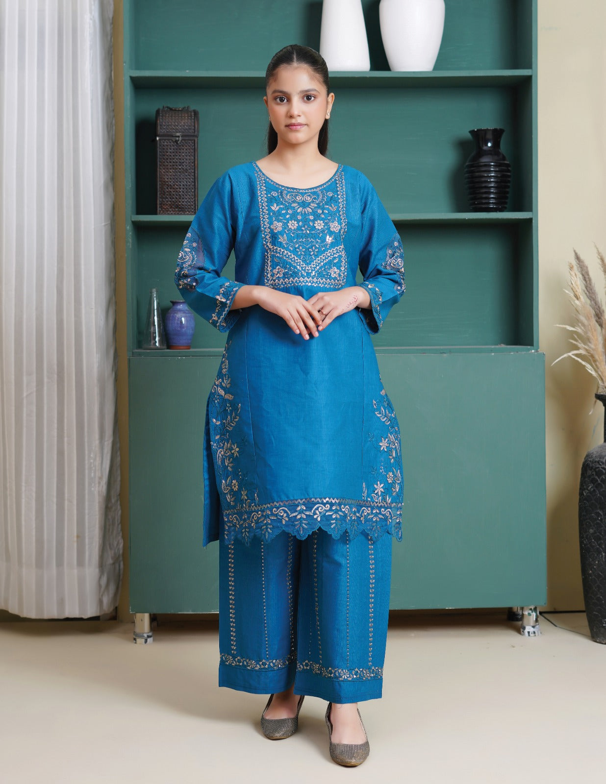 Amora 2 Pcs Stitched Embroidered Suit AS-1448