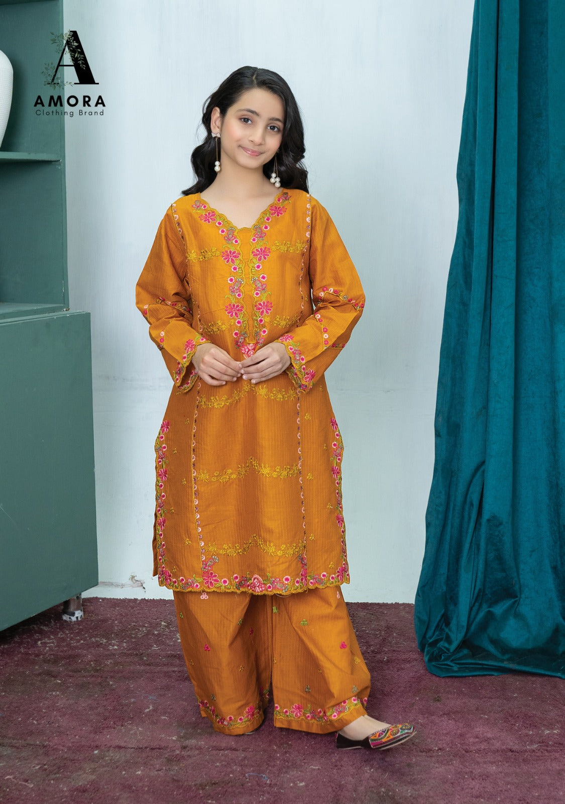 Amora 2 Pcs Stitched Embroidered Suit AS-1520
