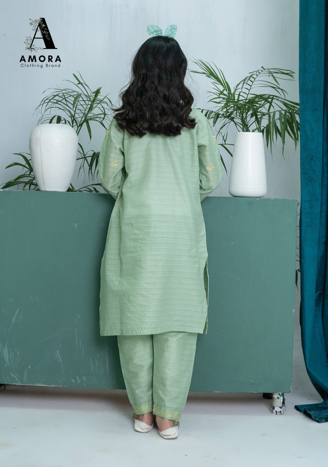 Amora 2 Pcs Stitched Embroidered Suit AS-1417