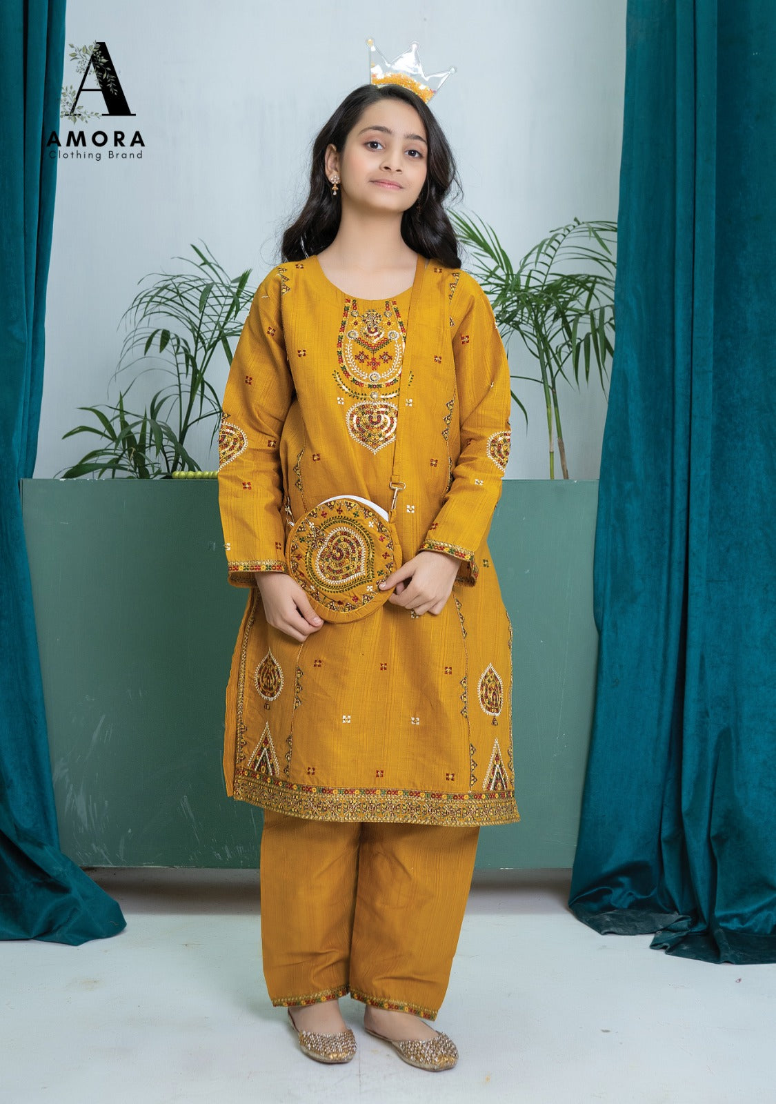 Amora 2 Pcs Stitched Embroidered Suit AS-1527
