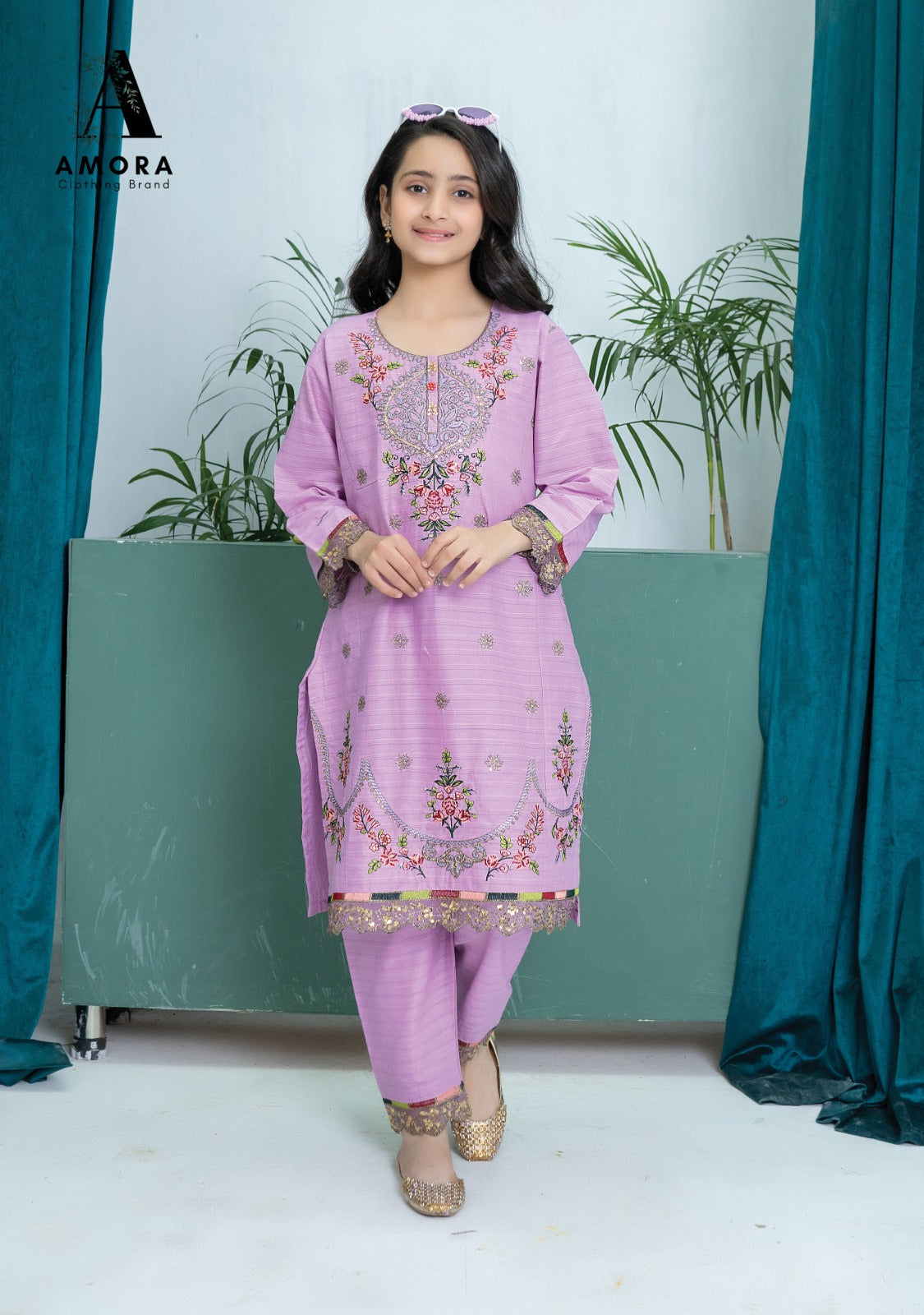 Amora 2 Pcs Stitched Embroidered Suit AS-1438