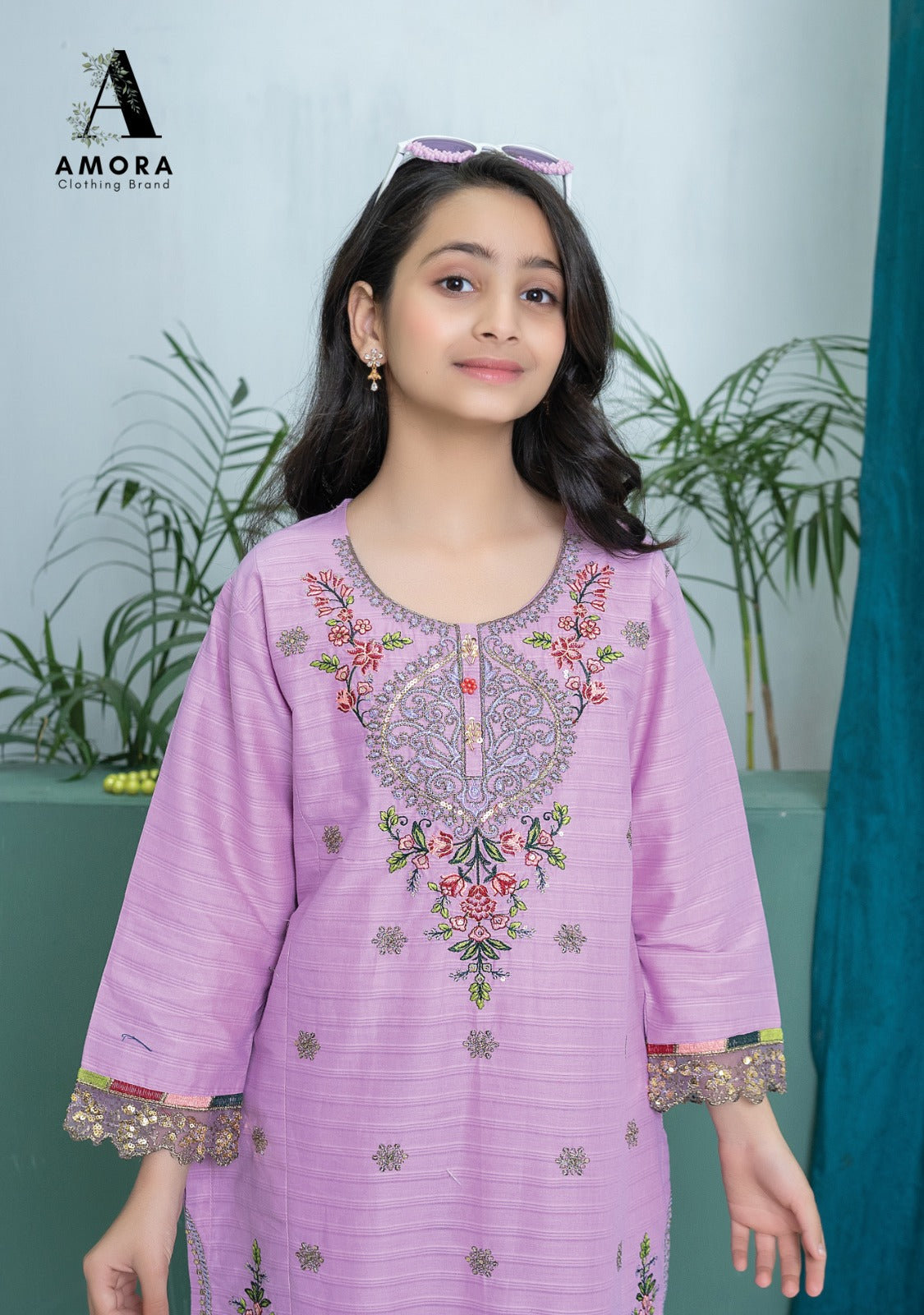 Amora 2 Pcs Stitched Embroidered Suit AS-1438