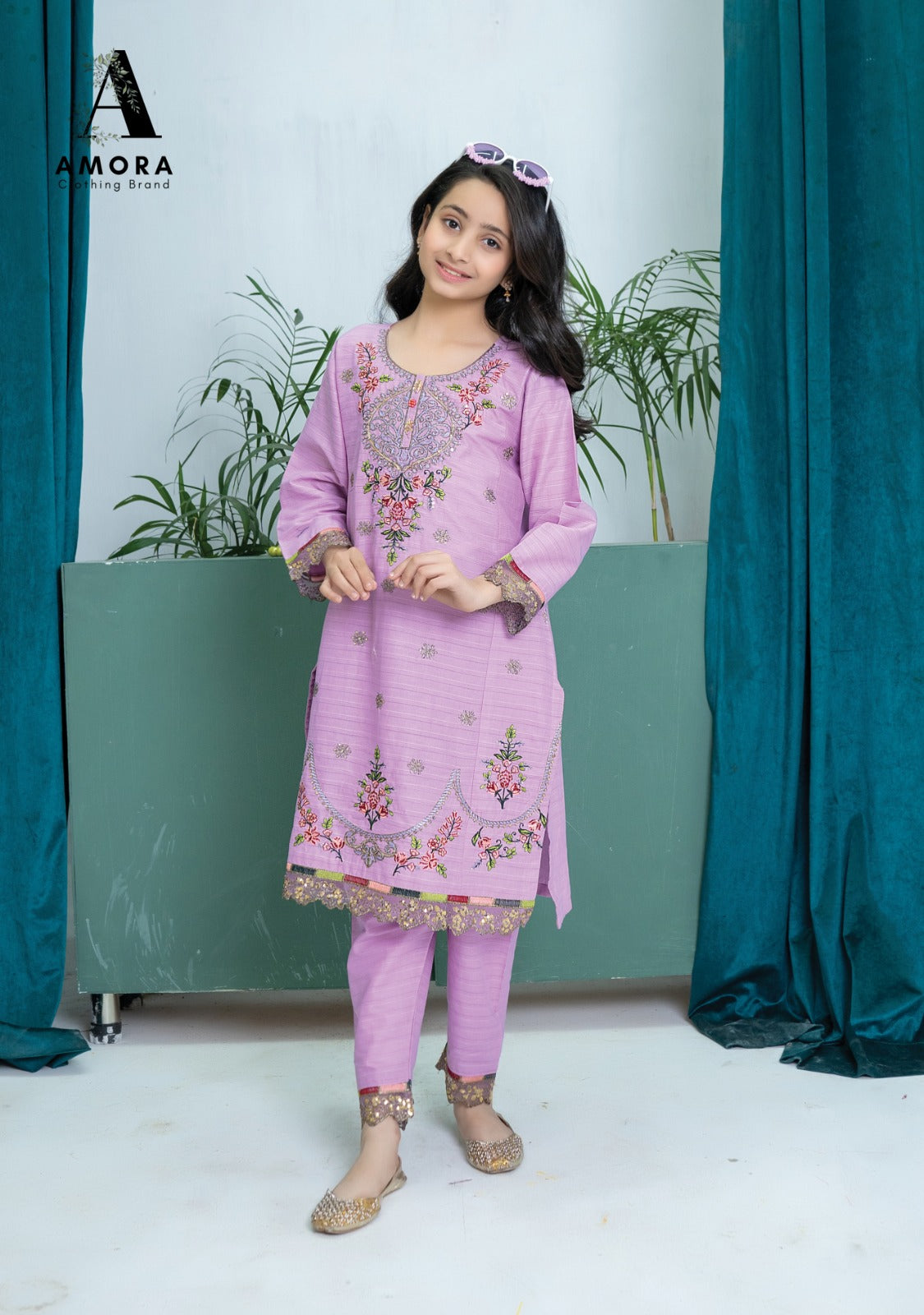 Amora 2 Pcs Stitched Embroidered Suit AS-1438