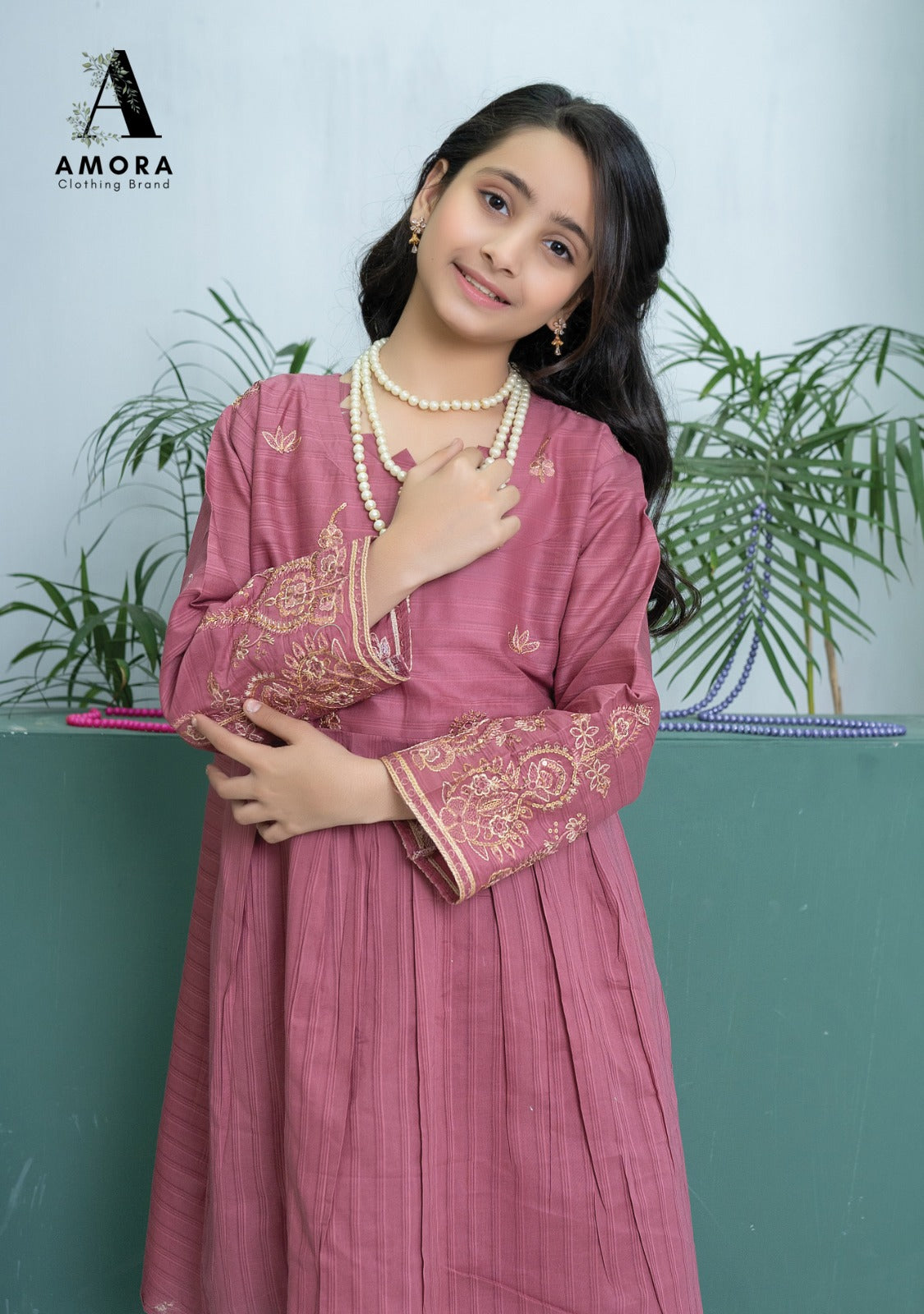 Amora 2 Pcs Stitched Embroidered Suit AS-1388