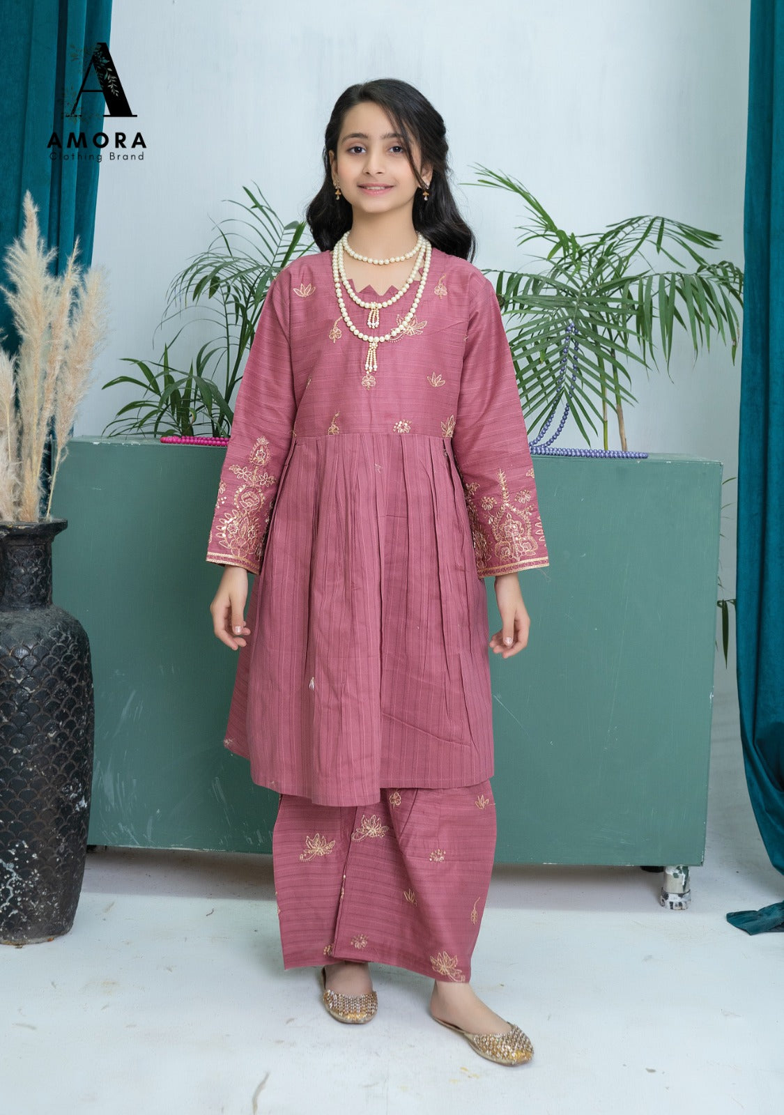 Amora 2 Pcs Stitched Embroidered Suit AS-1388