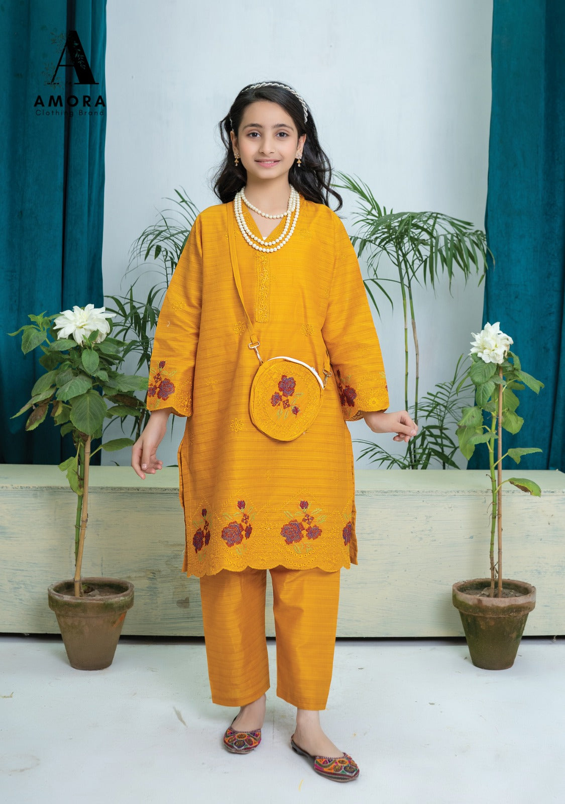 Amora 2 Pcs Stitched Embroidered Suit AS-1526